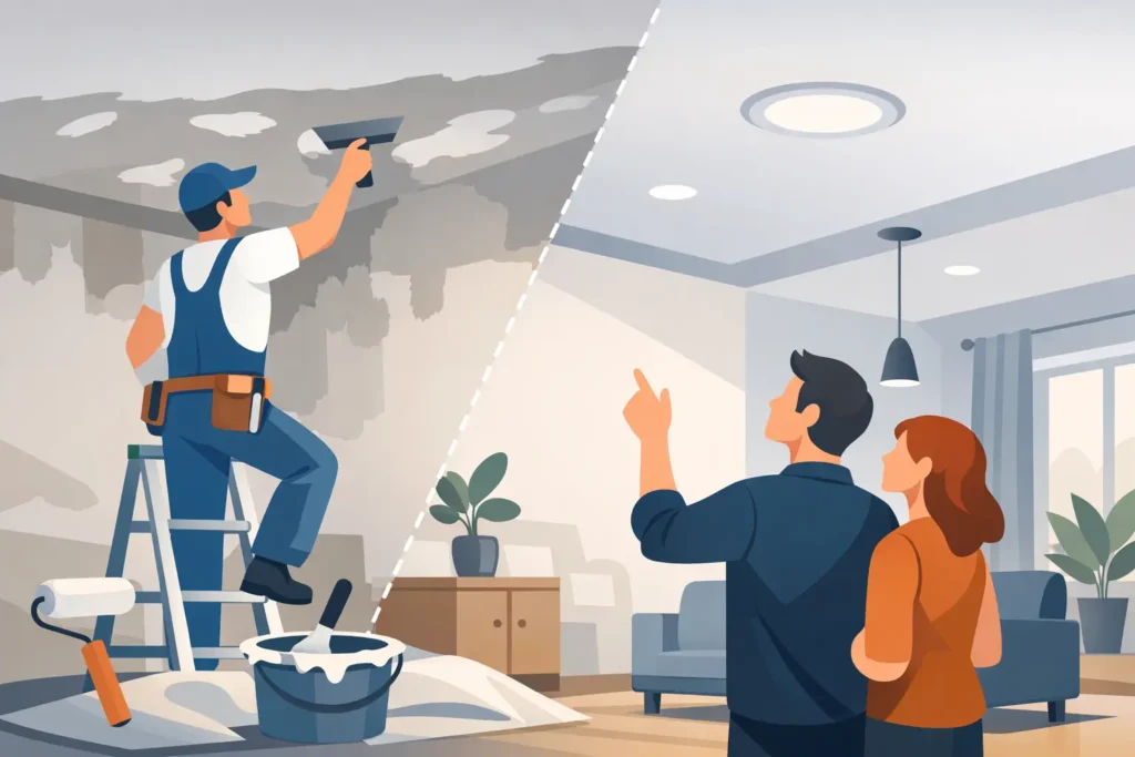 Plafond afwerken na verbouwing: zo pakt u het goed aan