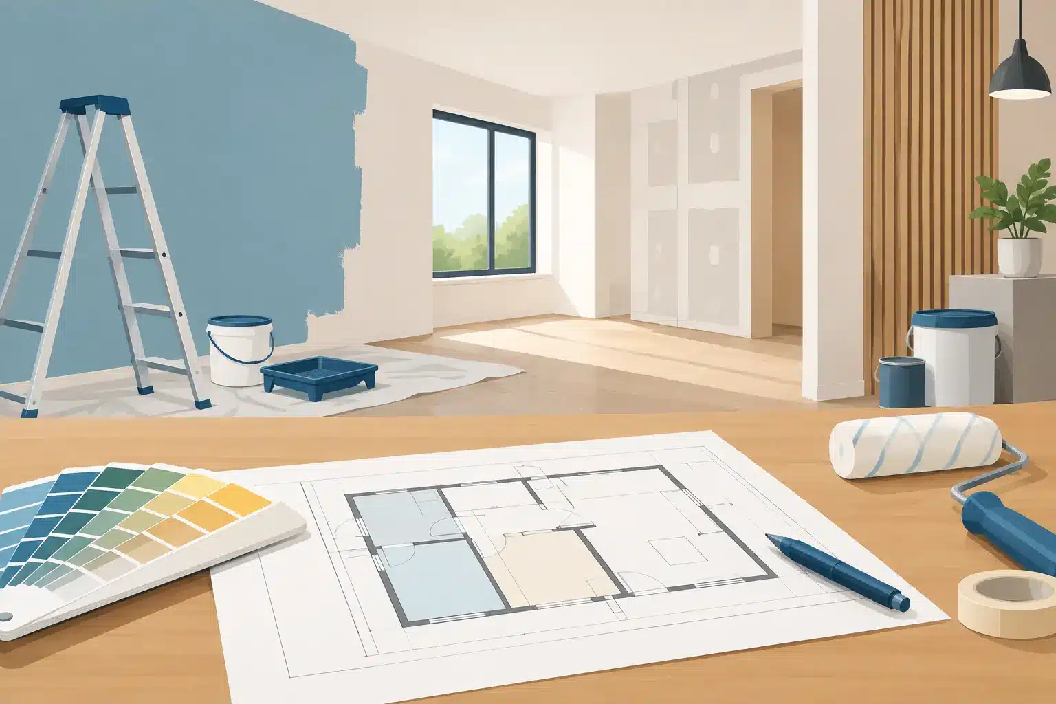 Renovatieplanning voor afbouw en schilderwerk