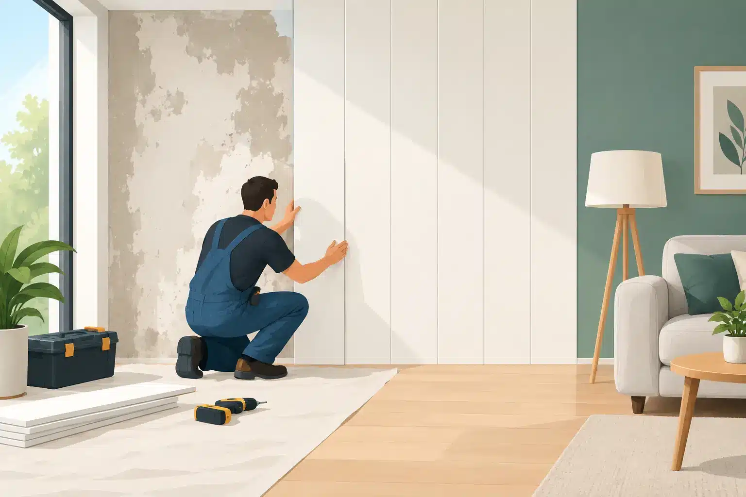 Snelle wandoplossing voor renovatie die werkt
