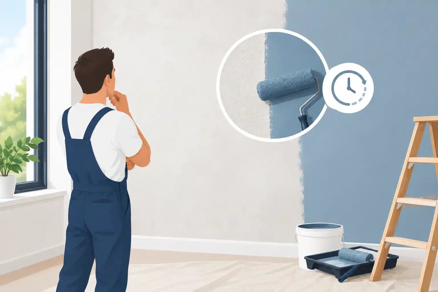 Wanneer is nieuw stucwerk overschilderbaar?