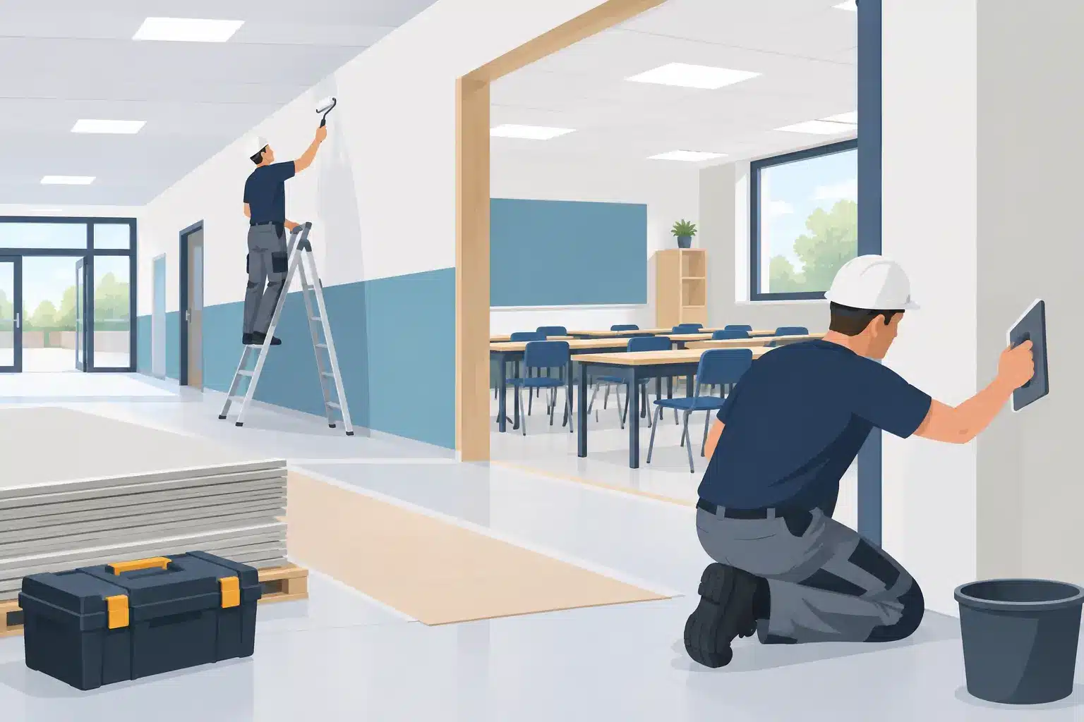 Afbouwbedrijf voor schoolgebouw met strak resultaat